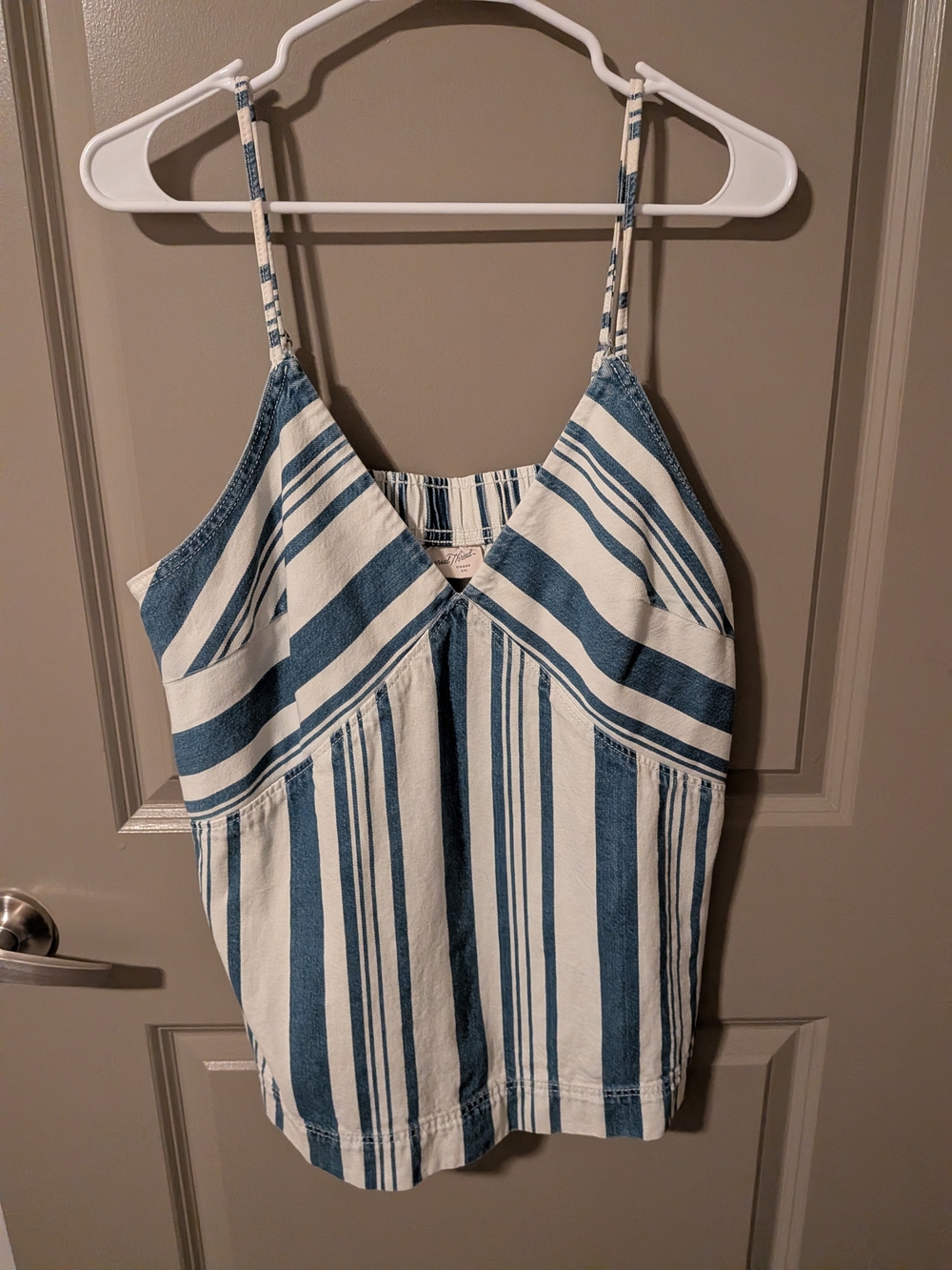 Universal Thread Blue and White Striped Spaghetti Strap Camisole